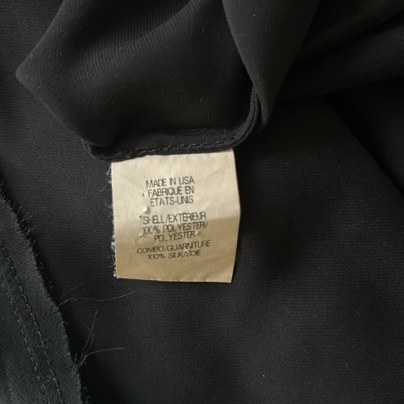 Helmut Lamg Black Silk Combo Flowy Blouse P - Picture 4 of 6